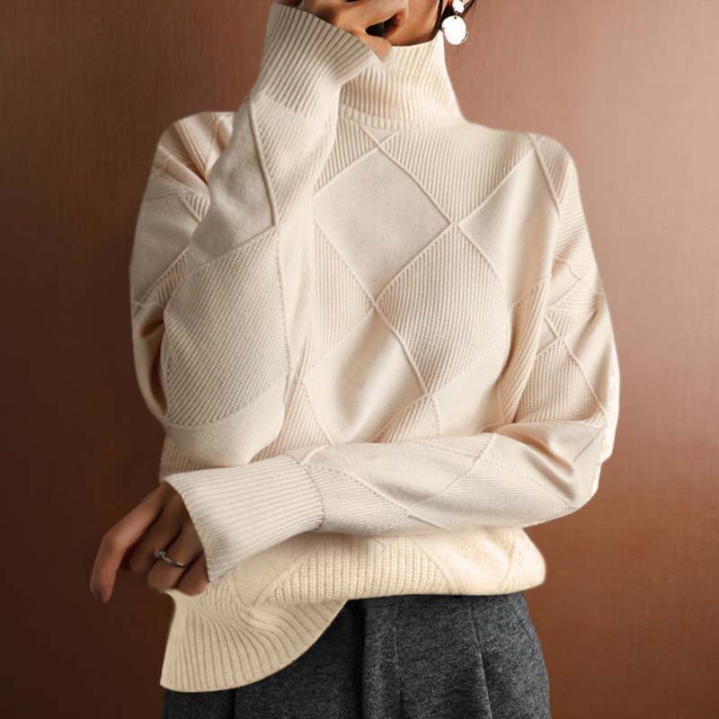 Berg-Feldt | Einfarbiger Klassischer Strickpullover Für Damen