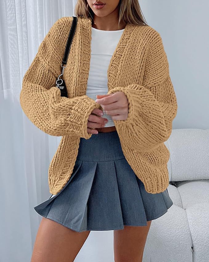 Cardigan en maille pour femme avec manches volumineuses et devant ouvert Berg-Feldt