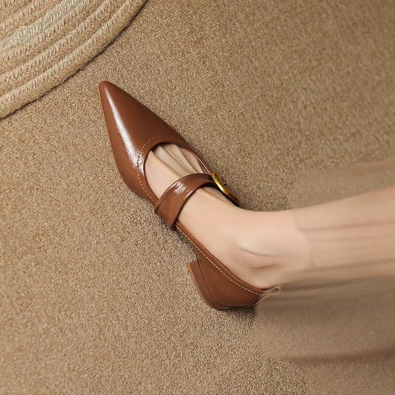 Élégantes ballerines à bout pointu et bride réglable pour femme de berg-feldt