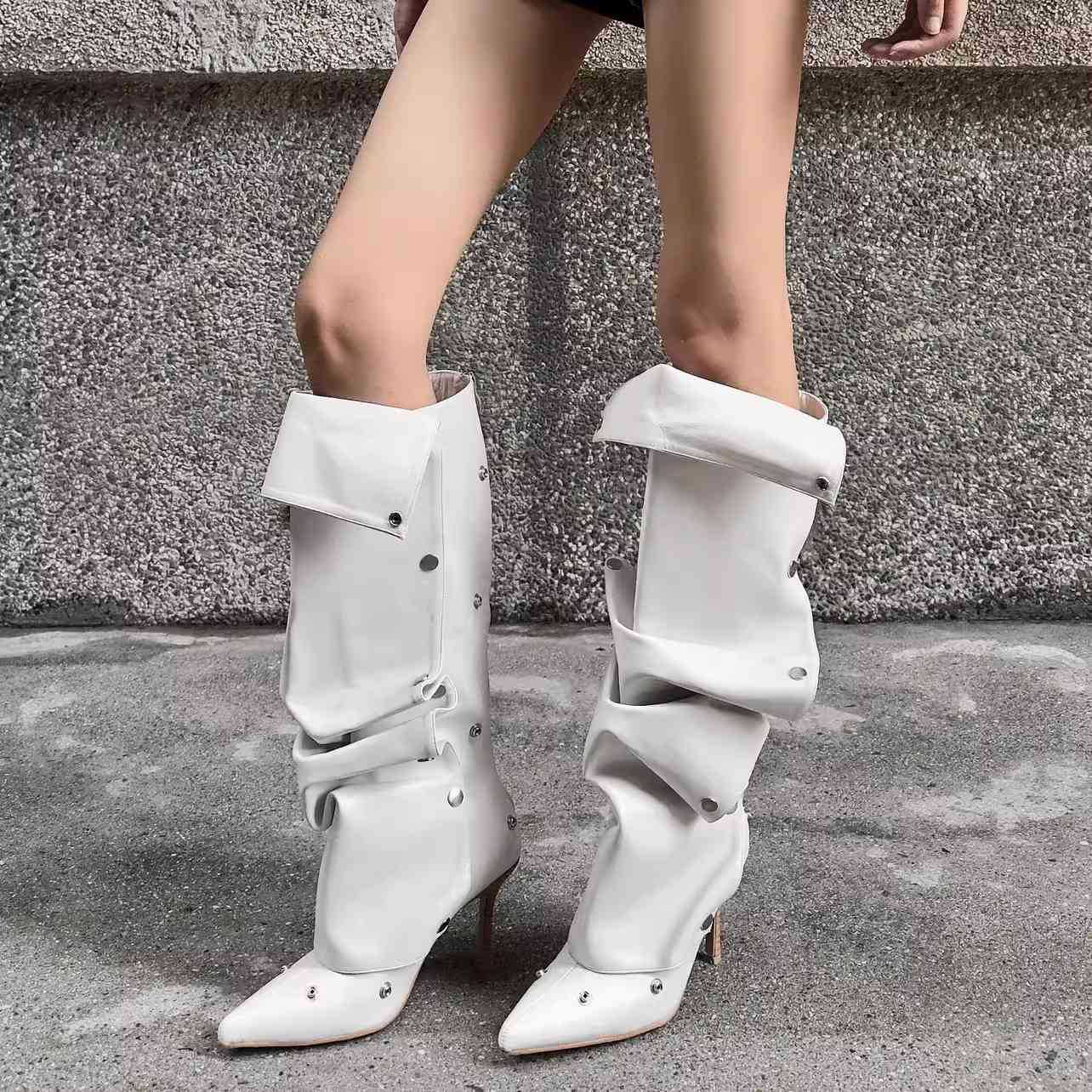 Damen Overknee-Stiefel Stylische mit innovativem Design und elegantem Absatz Berg-Feldt