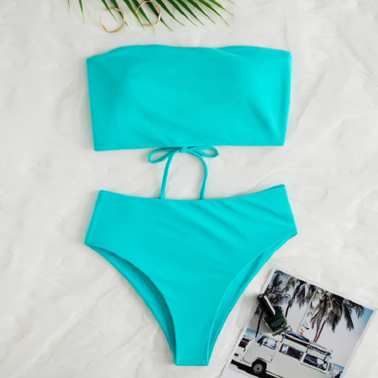Ensemble bikini pour femme avec haut bandeau et bas taille haute berg-feldt