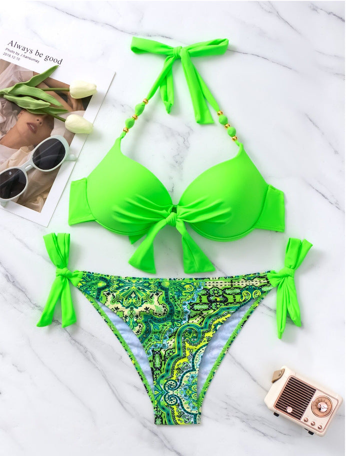 Ensemble bikini pour femme avec jupe paréo et cordons ajustables de berg-feldt