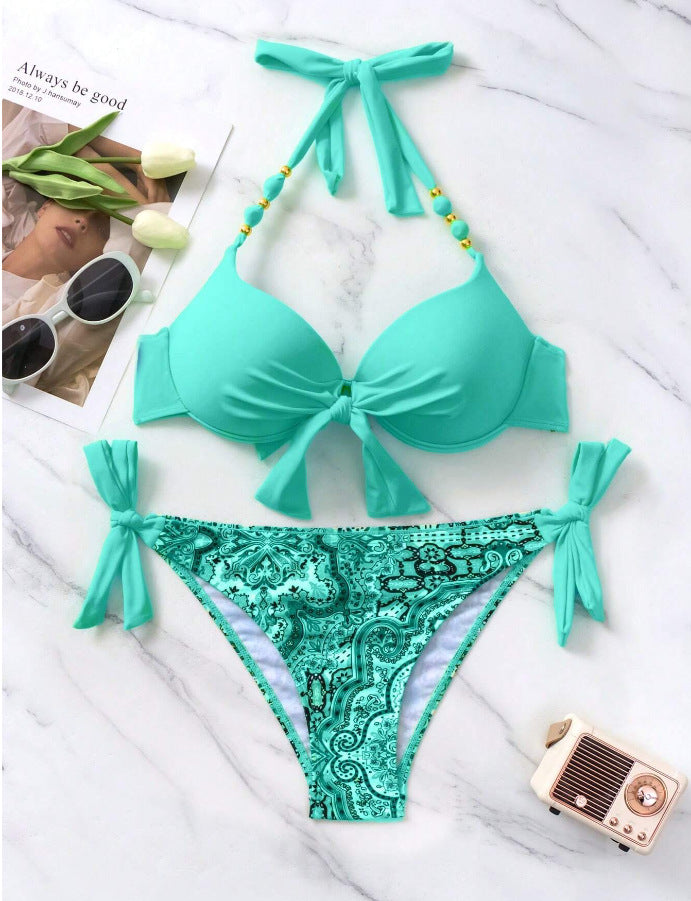 Ensemble bikini pour femme avec jupe paréo et cordons ajustables de berg-feldt