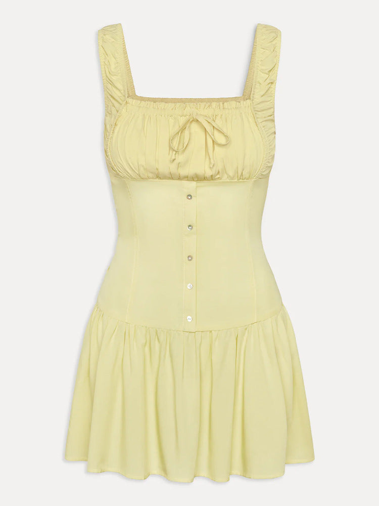 Robe courte pour femme avec détails à volants et nœud décoratif Berg-Feldt
