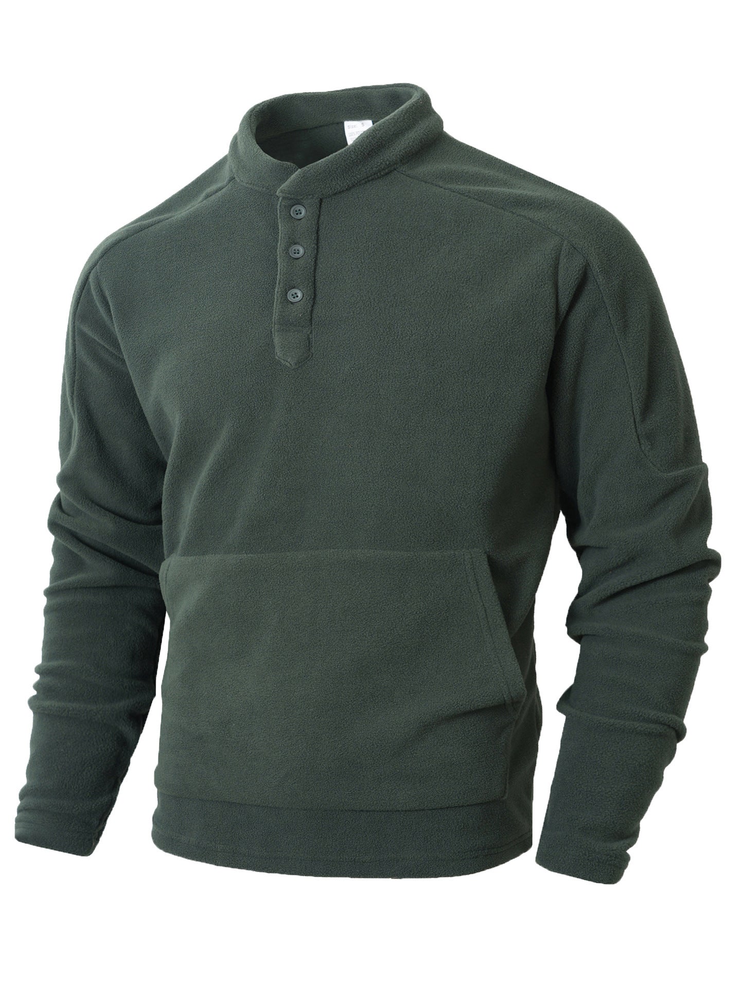 Pull-over polaire homme, col montant moderne avec détails boutonnés pratiques Berg-Feldt