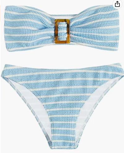 Ensemble de bikini pour femme rayé avec boucle décorative par berg-feldt