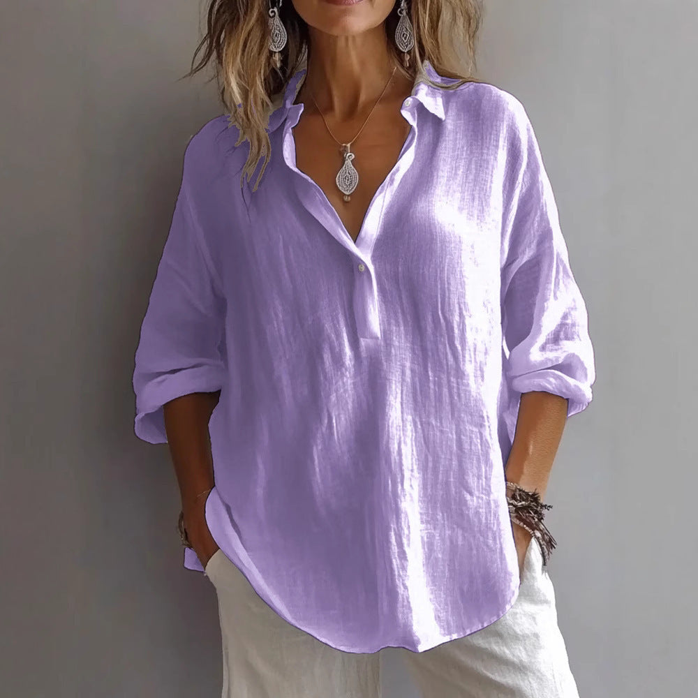 Berg-Feldt Blouse ample en lin boutonnée pour femme