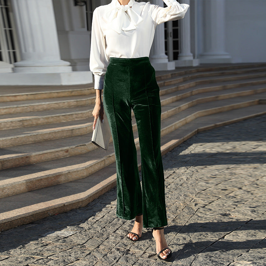 Elegante Damenhose mit weitem Bein und hohem Bund von berg-feldt