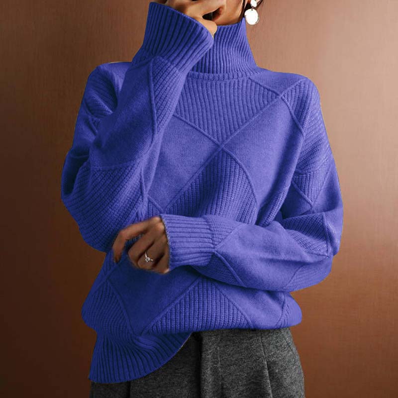 Berg-Feldt | Einfarbiger Klassischer Strickpullover Für Damen