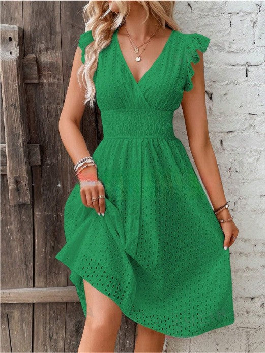 Sommerkleid für Damen mit hübscher Spitze und Rüschen von berg-feldt