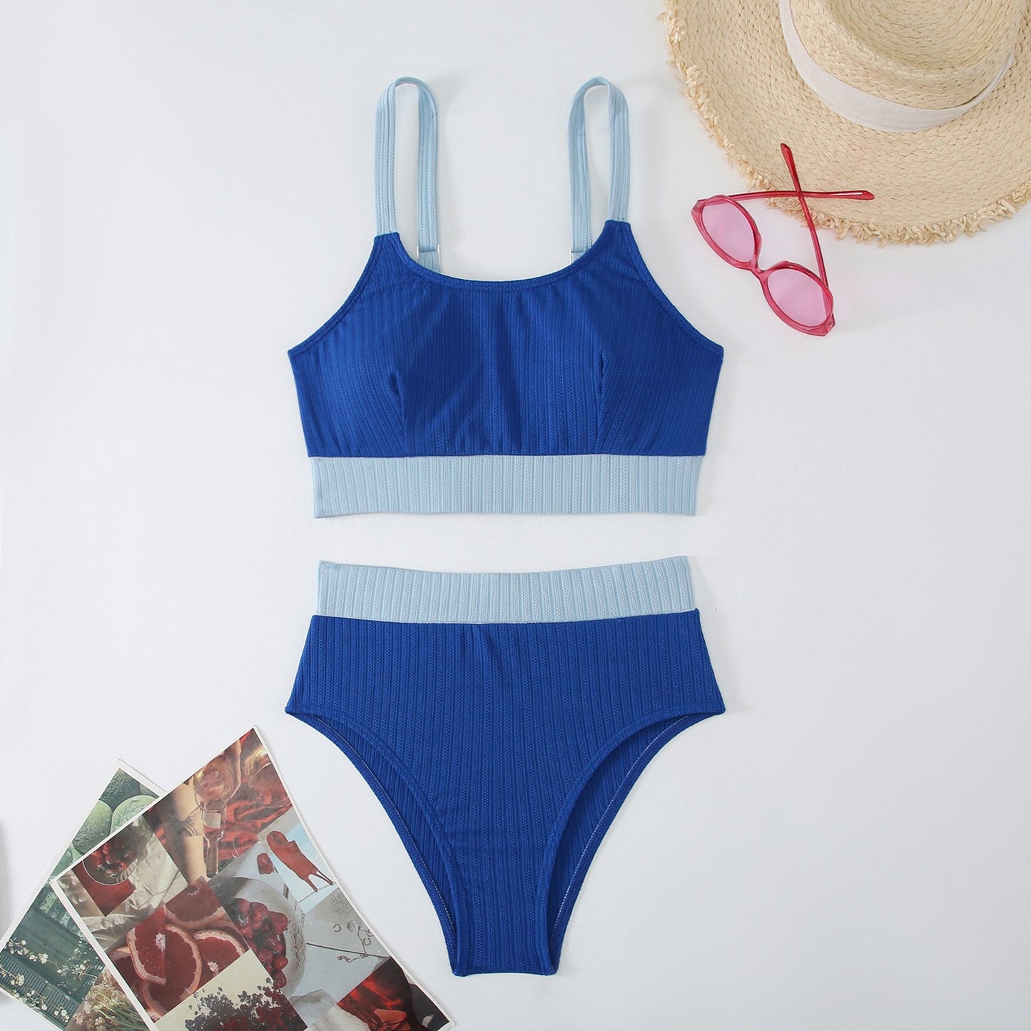 Ensemble bikini côtelé taille haute Berg-Feldt pour femme