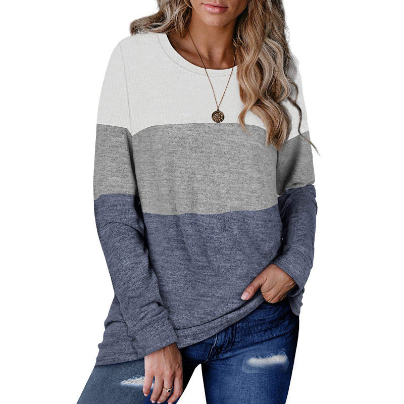 Berg-Feldt Pull en maille color block à manches longues pour femme