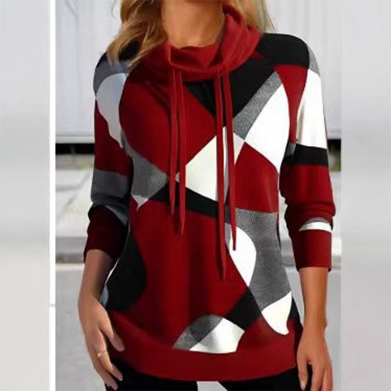 Sweat à capuche pour femme motif géométrique coupe haute Berg-Feldt
