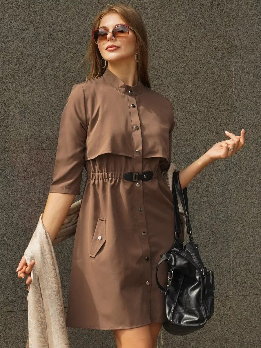 Robe chemise pour femme avec ceinture et poches de berg-feldt