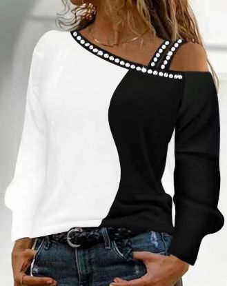Haut asymétrique tendance pour femme avec strass Berg-Feldt