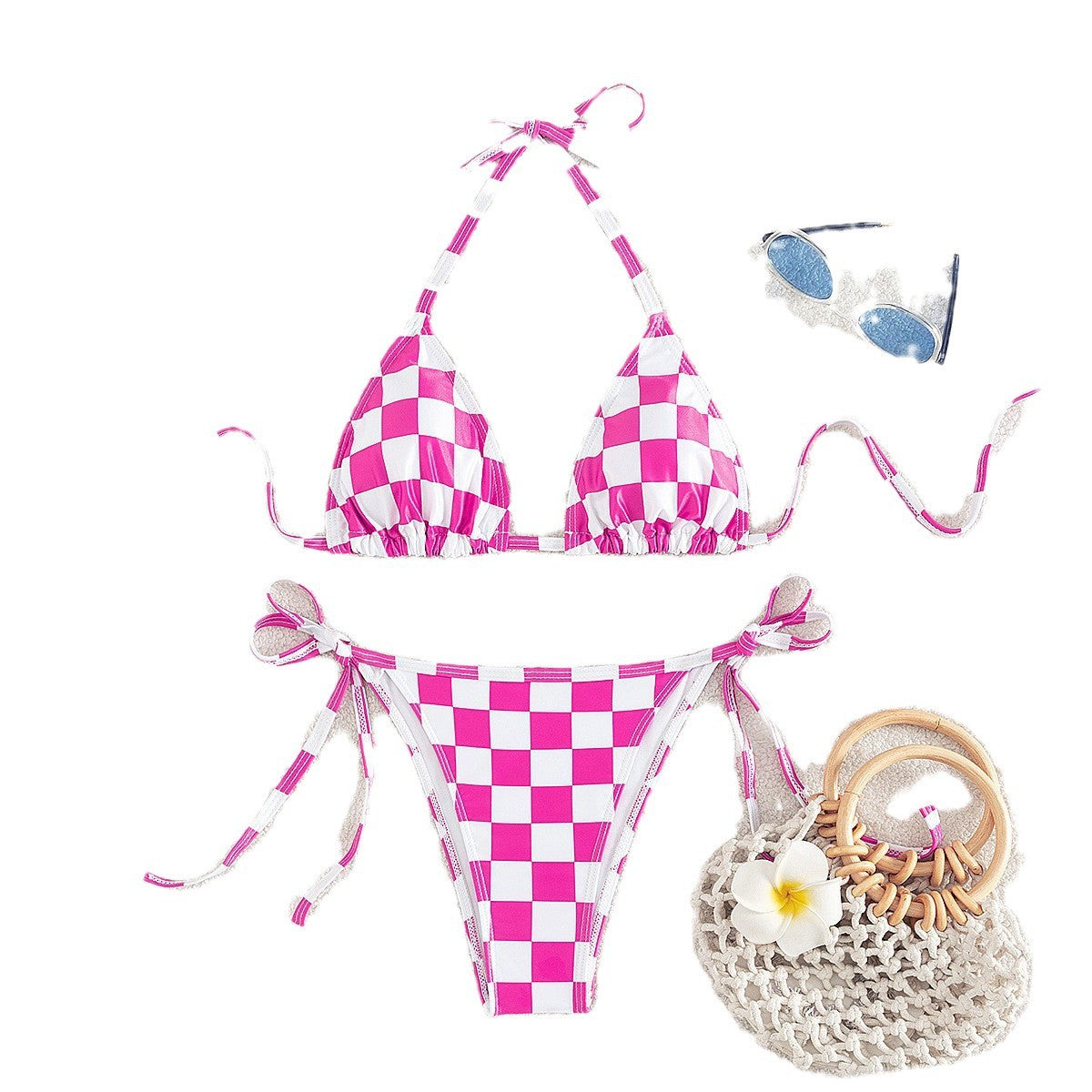 Ensemble bikini à damier pour femme berg-feldt