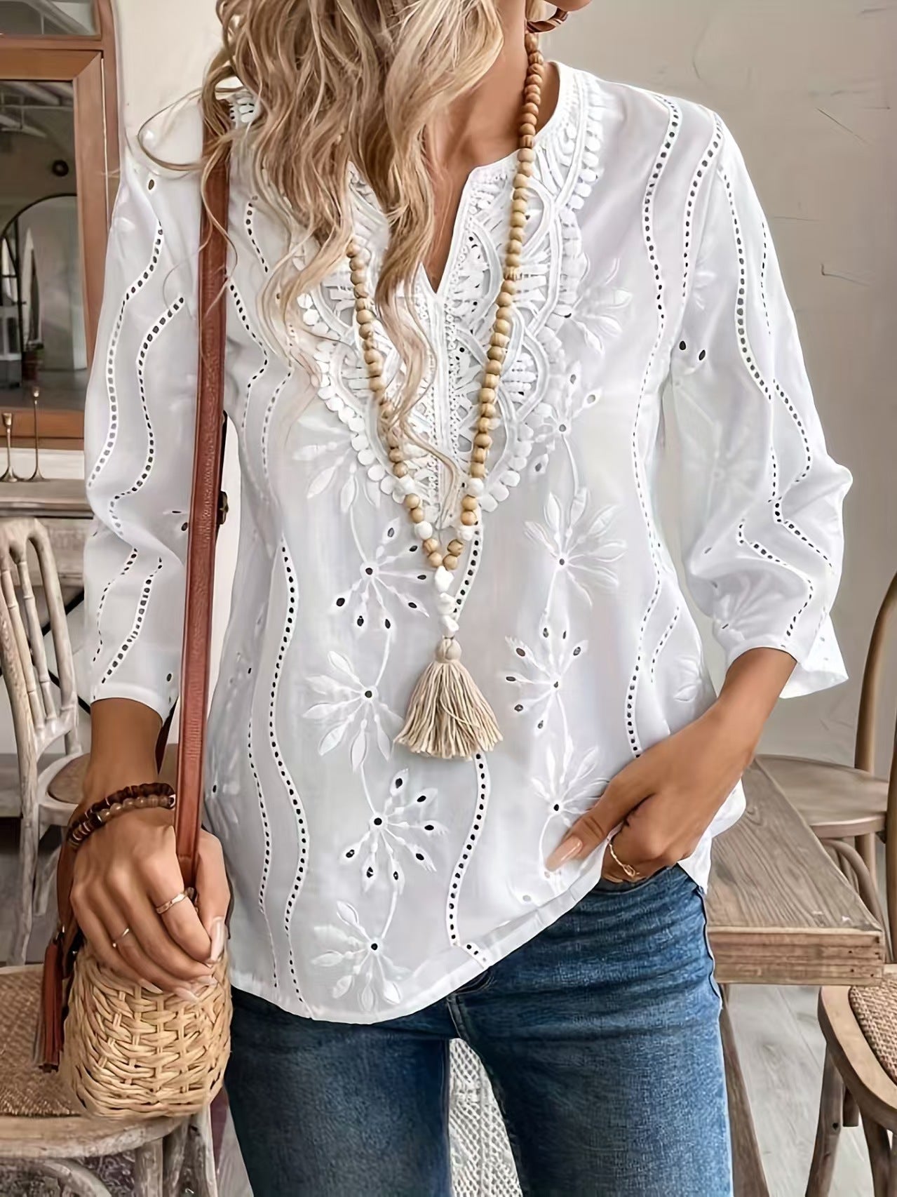 Chemisier pour femme avec broderie florale berg-feldt