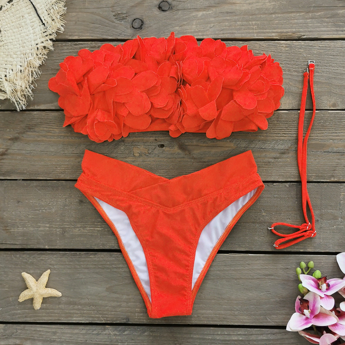 Ensemble bikini pour femme berg-feldt avec applications florales et taille haute