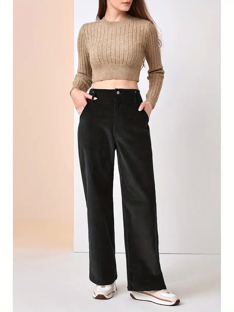 Pantalon en velours côtelé élégant et confortable pour femme de berg-feldt