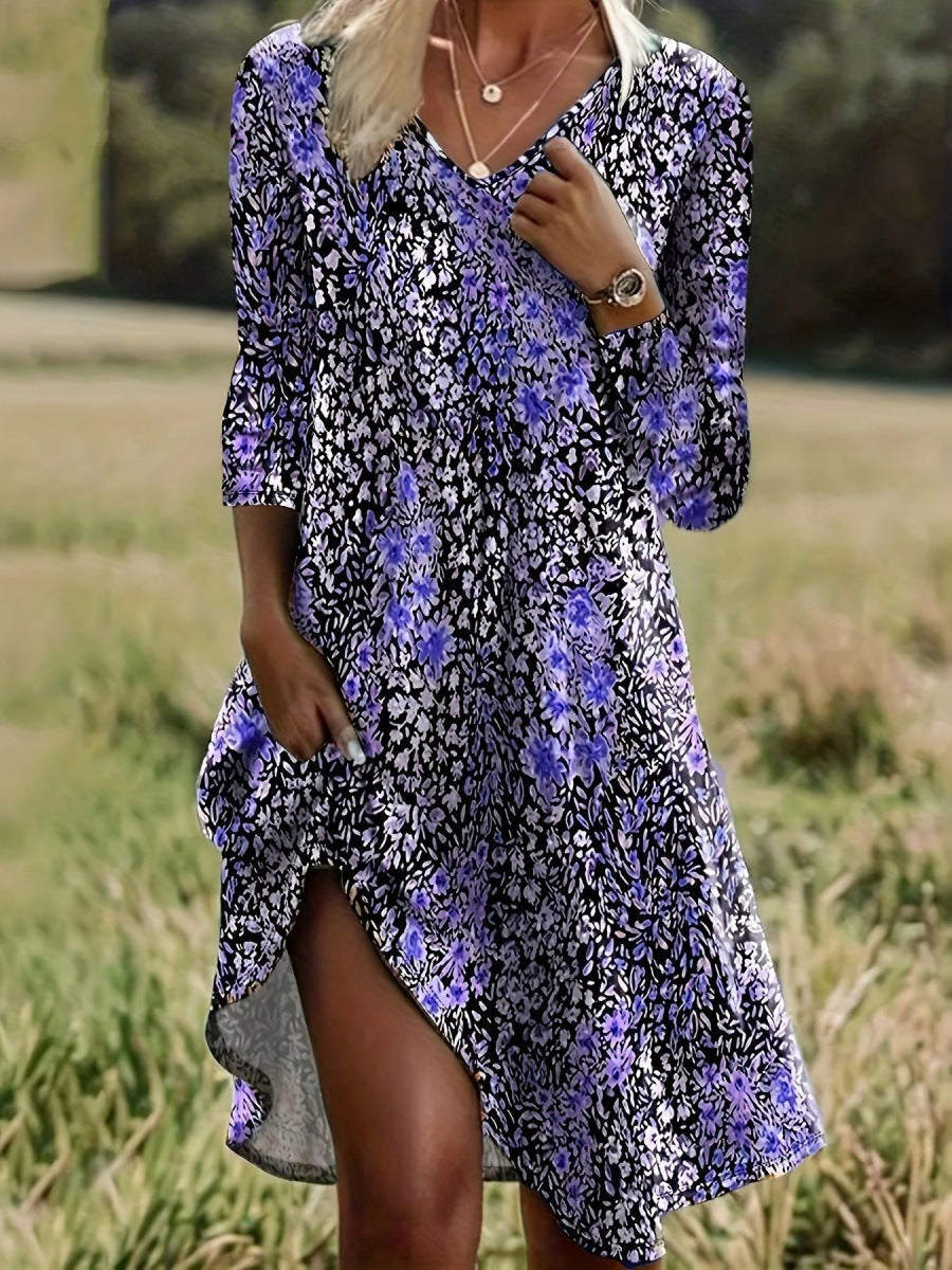 Robe décontractée pour femme avec col en V tendance et fente latérale Berg-Feldt