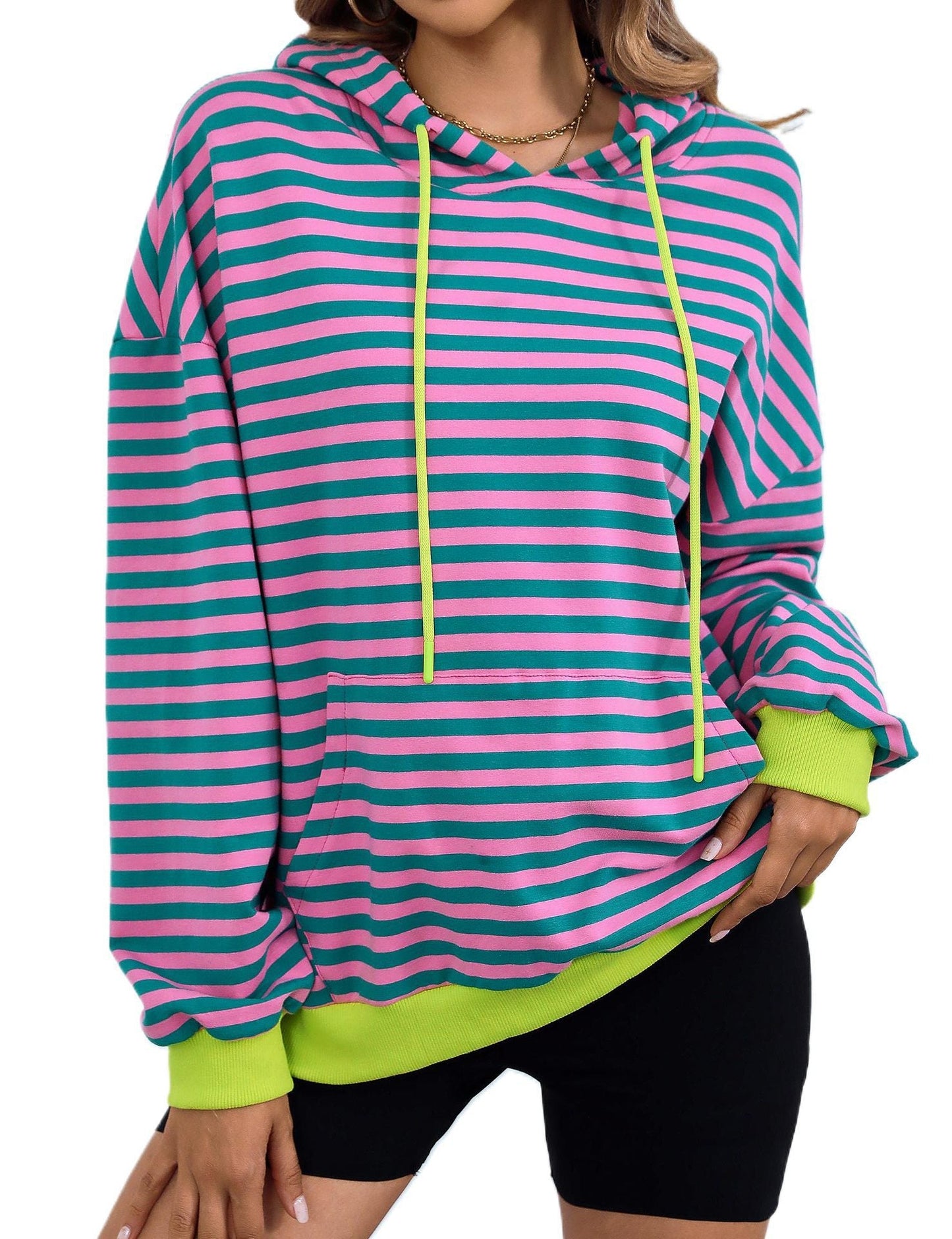 Damen Hoodie décontracté à rayures colorées Berg-Feldt