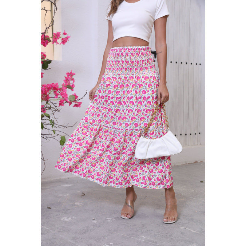 Jupe longue pour femme à taille froncée de berg-feldt