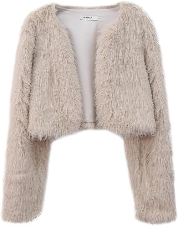 Veste courte glamour en fausse fourrure à manches amples pour femme Berg-Feldt