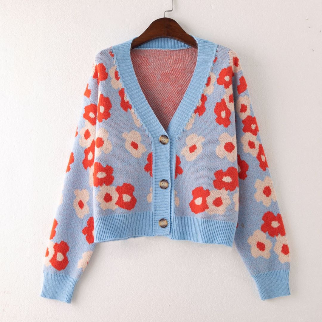 Gilet cardigan femme à motif floral et boutons Berg-Feldt