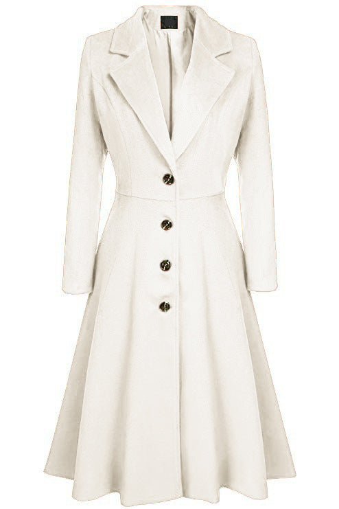 Manteau élégant en laine pour femme, coupe ajustée, manches longues Berg-Feldt