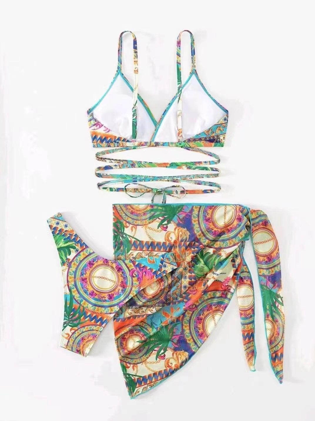 Bikini pour femme avec jupe paréo fantaisie et bretelles réglables de berg-feldt