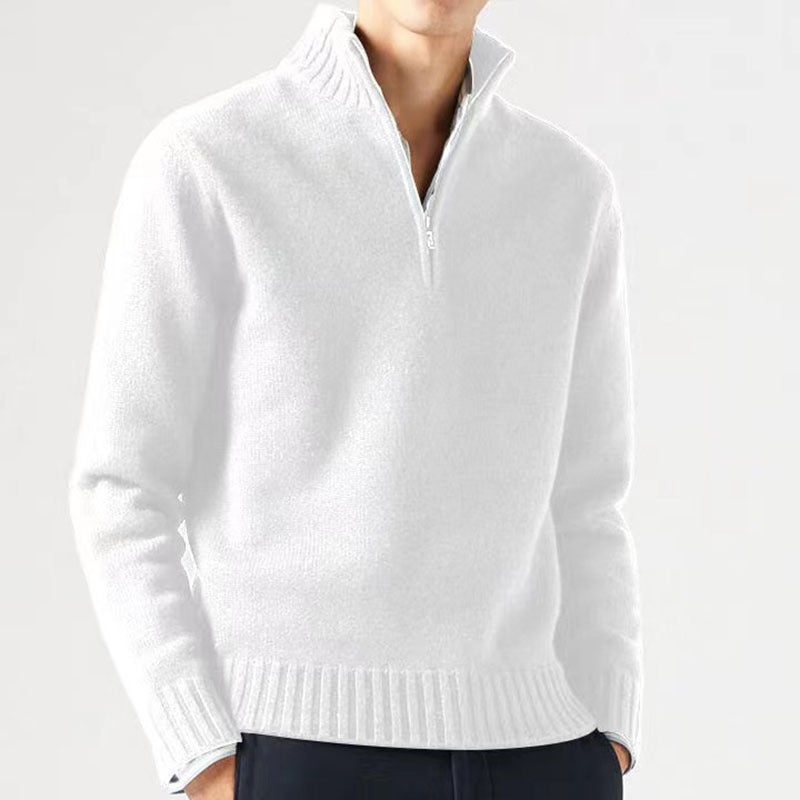Sweater pour homme à col montant avec fermeture éclair moderne Berg-Feldt