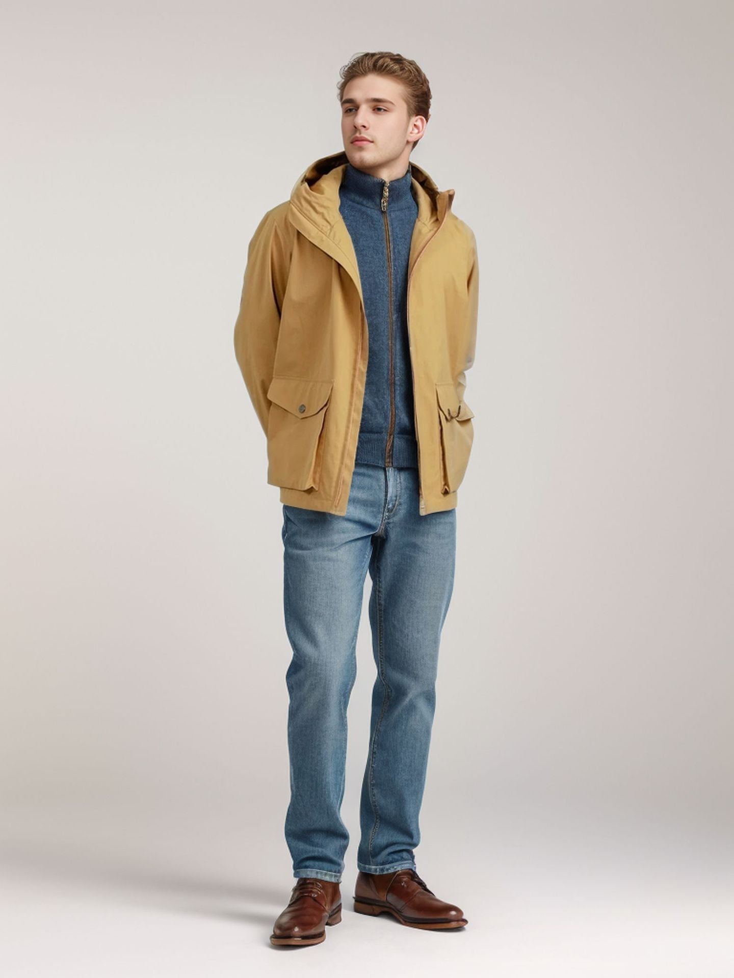 Veste de transition fonctionnelle pour homme avec capuche amovible Berg-Feldt