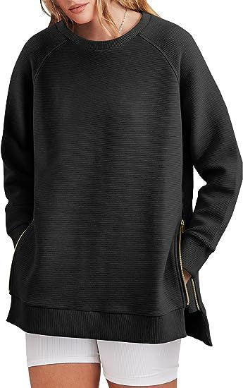 Women's casual sweatshirt with side pockets and zip Berg-Feldt