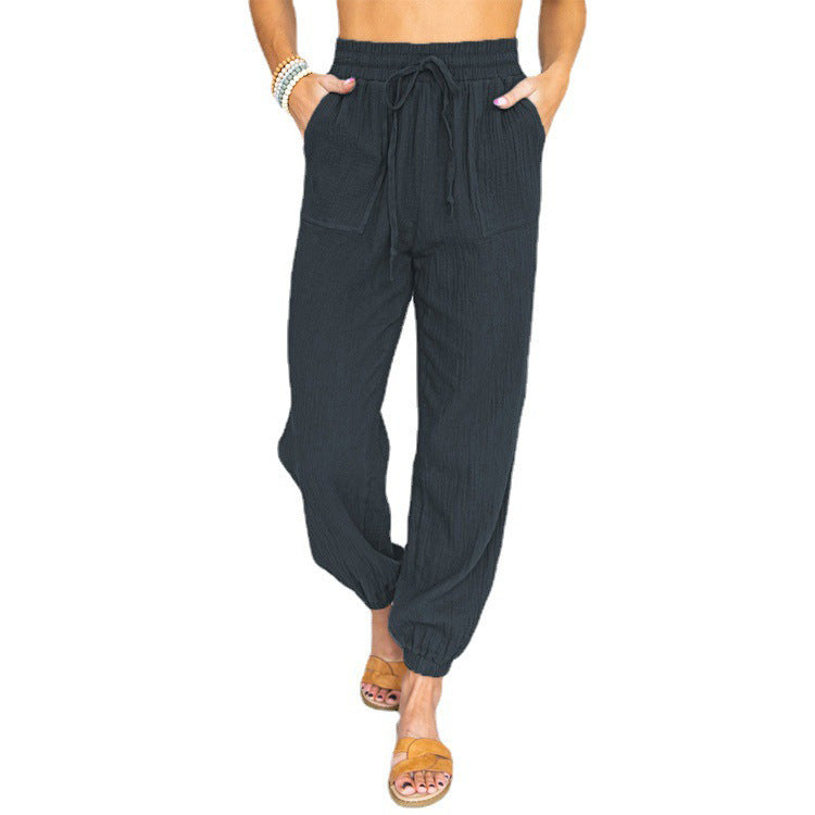 Pantalon de loisirs ample pour femme avec taille élastique et poches latérales Berg-Feldt