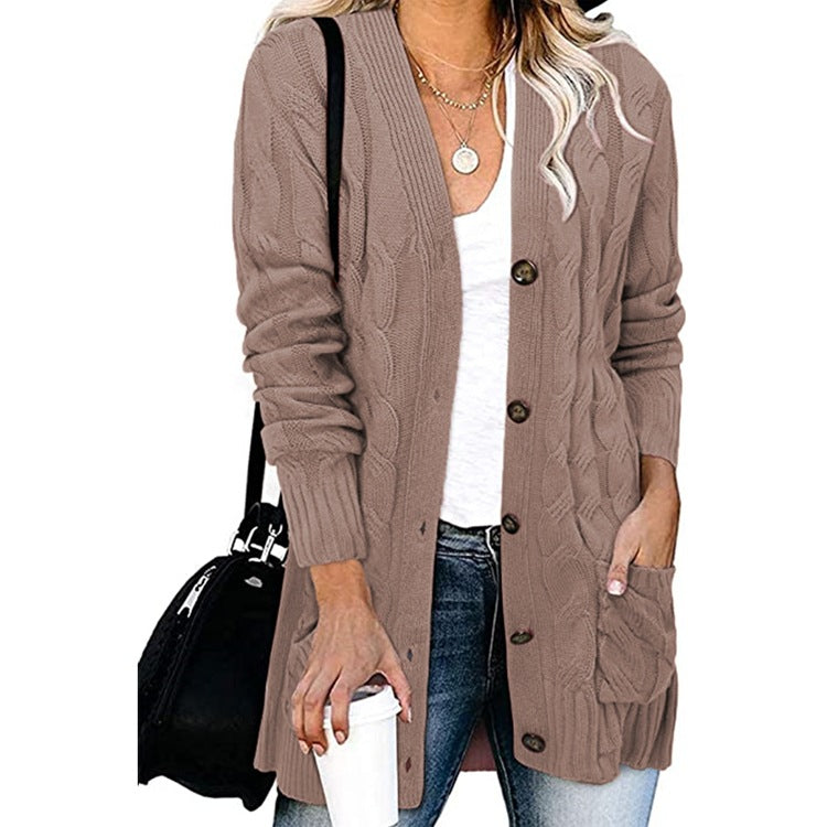 Cardigan en maille torsadée pour femme avec poches pratiques Berg-Feldt