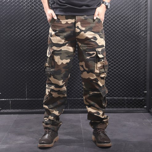 Herren Cargo-Hose mit multifunktionalen Taschen und modischem Camouflage-Design Berg-Feldt