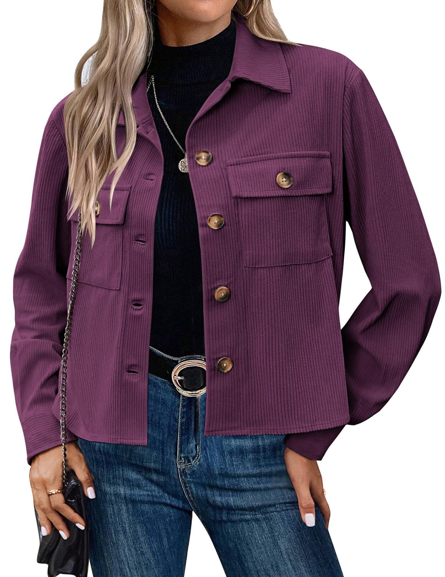 Veste en velours côtelé pour femme avec deux poches poitrine Berg-Feldt