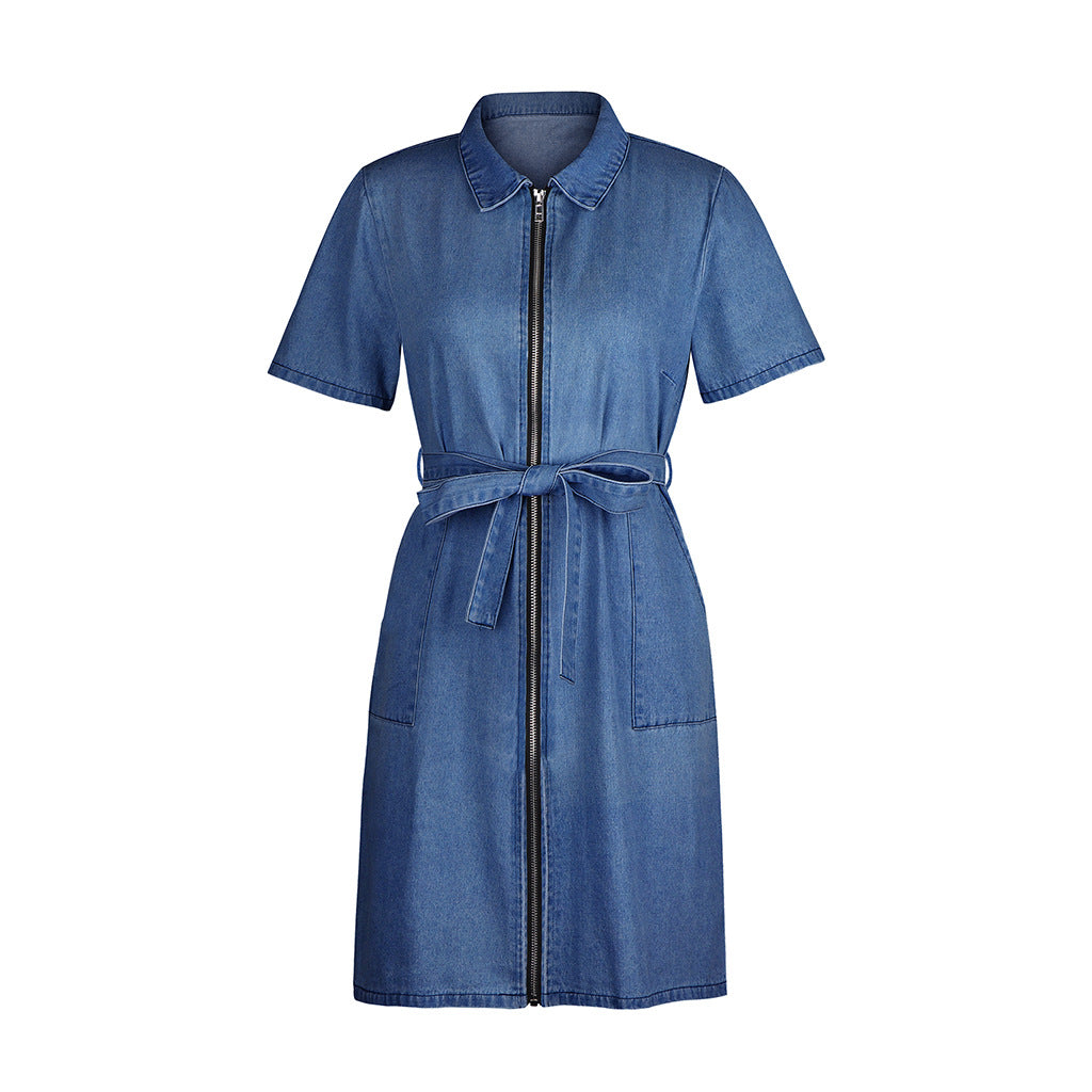 Robe-chemise en jean Berg-Feldt pour femme avec ceinture
