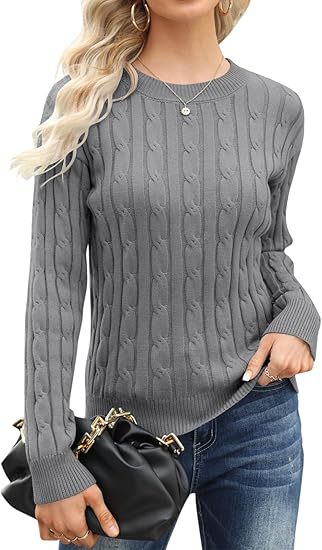 Pull-over en tricot classique pour femme avec motif torsadé Berg-Feldt