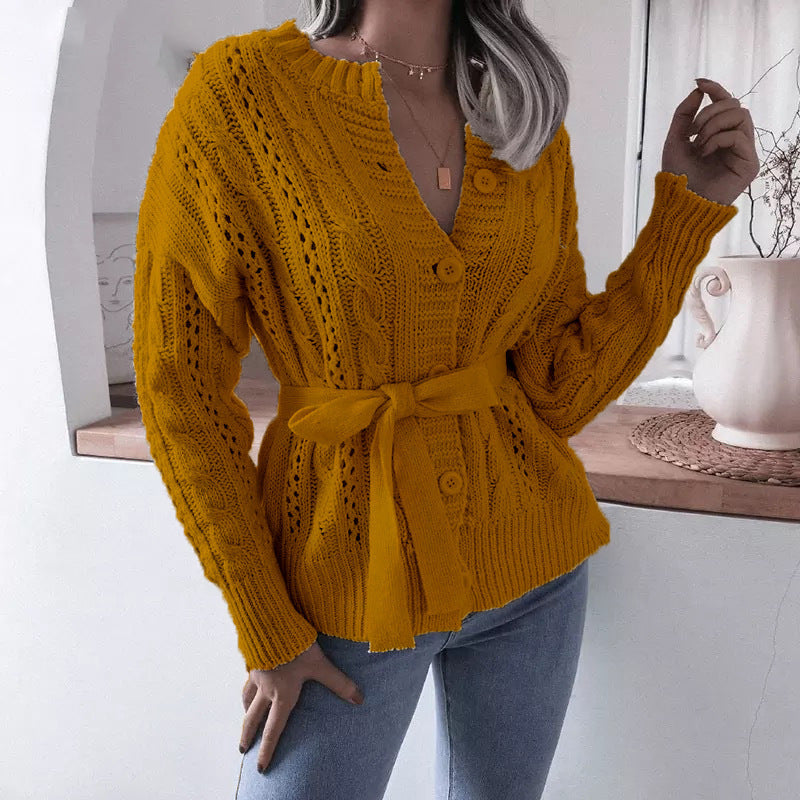 Cardigan femme avec ceinture et motif accrocheur Berg-Feldt