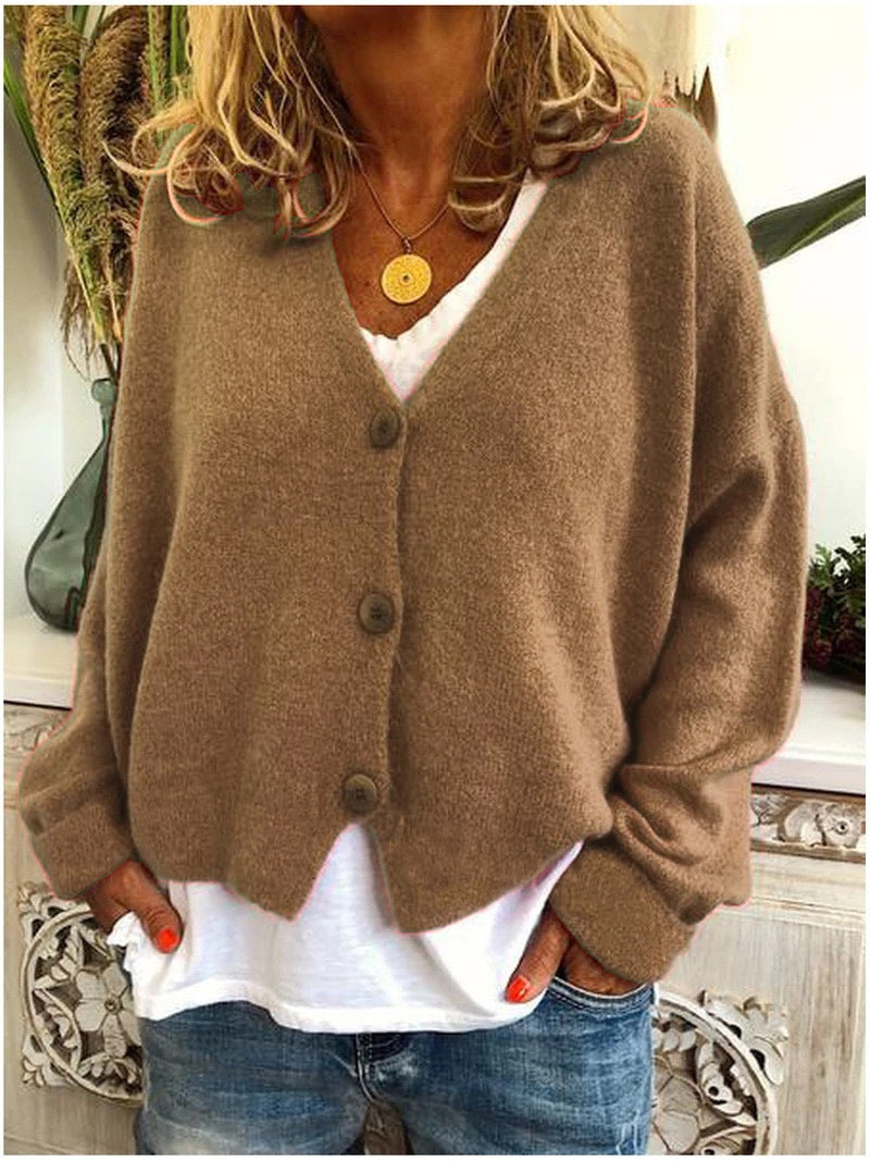 Cardigan décontracté en tricot pour femme avec devant ouvert et fermeture boutonnée Berg-Feldt