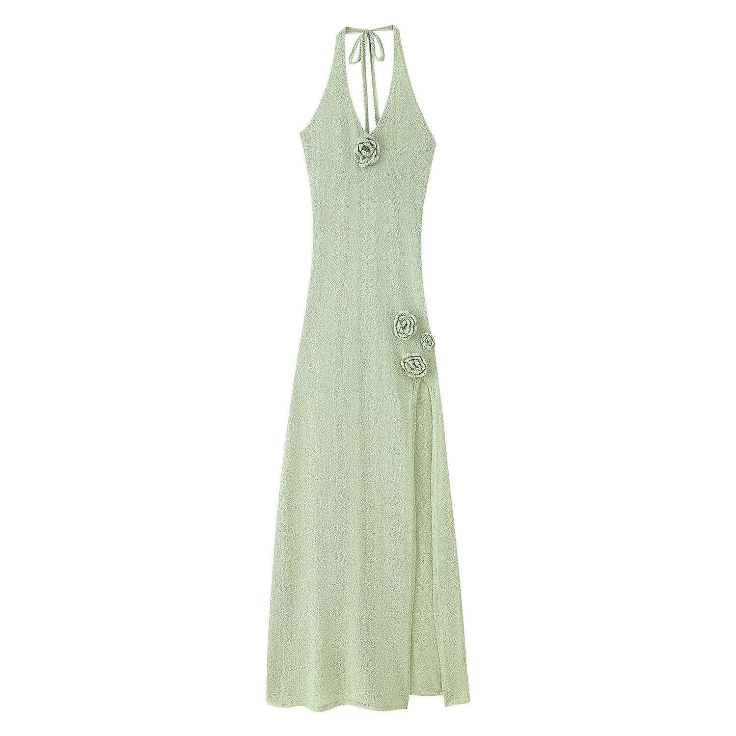 Robe longue femme à licou et à imprimé floral berg-feldt