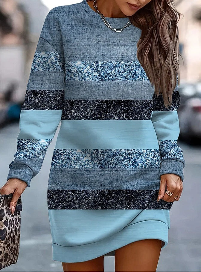 Robe-sweat Berg-Feldt pour femme avec motif rayé tendance et détails luxueux