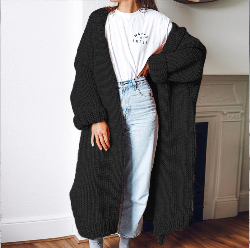 Manteau en tricot épais pour femme, ouvert sur le devant, avec poches profondes Berg-Feldt