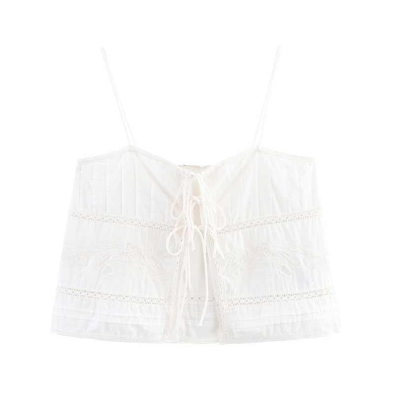 Women's Lace-up Cropped Cami Top by berg-feldt