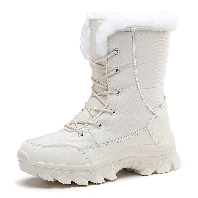 Bottes d'hiver fourrées pour femme avec semelle antidérapante et fausse fourrure tendance Berg-Feldt