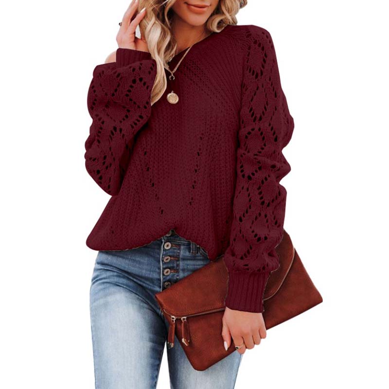 Berg-Feldt | Cardigan doux en maille ajourée, acrylique, confortable et élégant