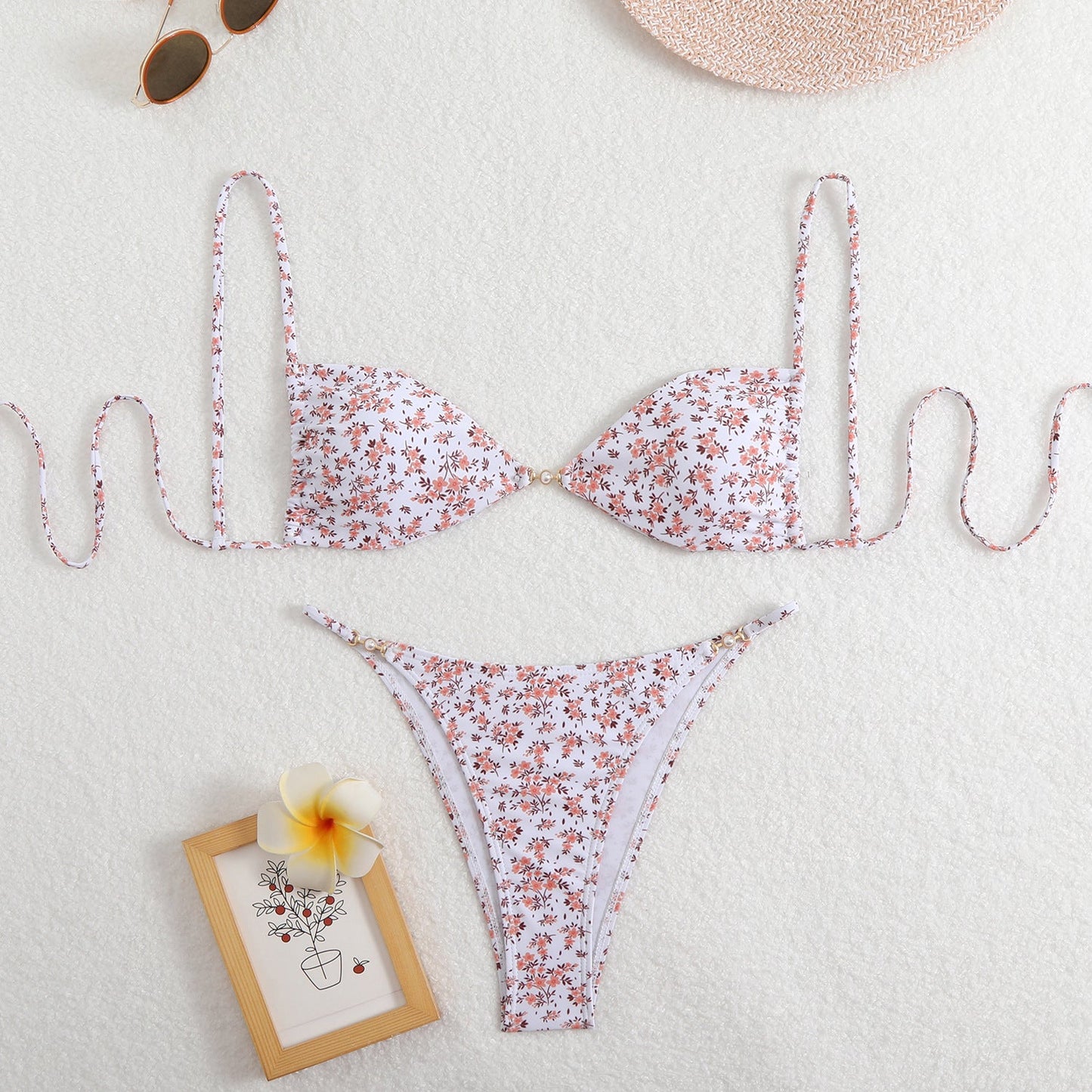 Ensemble de bikini pour femme avec bretelles réglables et motif floral de berg-feldt