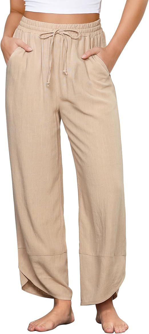 Bequeme, luftige Palazzohose für Damen mit elastischem Bund und Taschen von berg-feldt