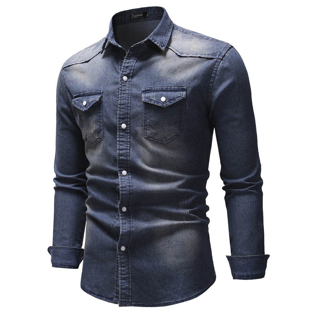 Herren Jeanshemd mit modernen Details und praktischen Taschen Berg-Feldt